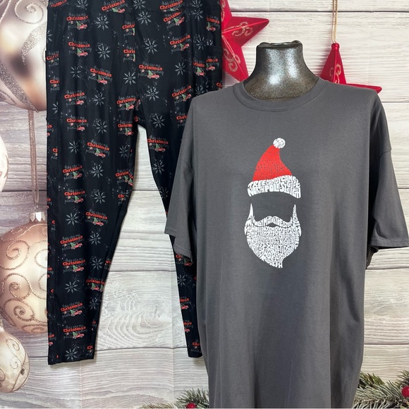 2XL Santa T-shirt with Barker Basic TC2 Christmas leggings - Picture 1 of 13